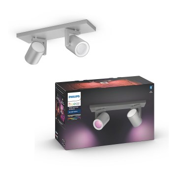 Philips - LED RGBW Spot à intensité variable Hue ARGENA 2xGU10/5,7W/230V