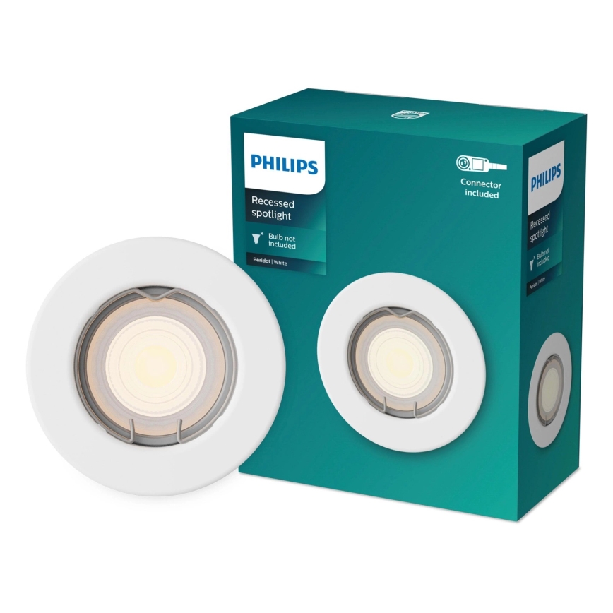 Philips - Spot encastré LED RGBW dimmable PERIDOT 1xGU10/6W/230V blanc + télécommande