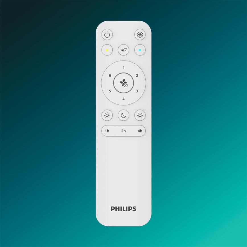 Philips - Ventilateur de plafond LED dimmable OLAS LED/24W/230V Ø 106 cm blanc/marron + télécommande