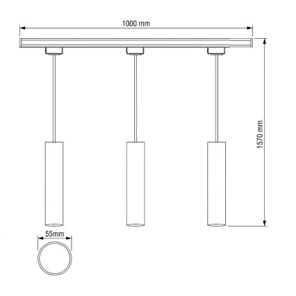 Philips - Suspension LED RGBW dimmable pour système de rails EASYLINK HUE 3x GU10/4,7W/230V 2200-6500K 1 m noir + Hue Bridge