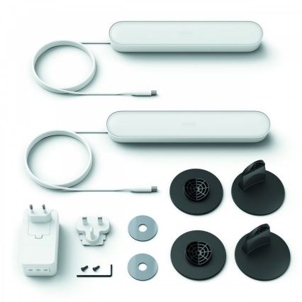 Philips 78202/1E/P7  - SET 2x Lampe de table LED RGB intensité modulable HUE WHITE AND COLOR AMBIANCE LED/6W/230V blanc