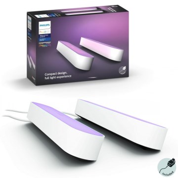 Philips - LOT 2x Lampe de table LED RVB à intensité variable Hue PLAY LED/6W/230V blanc