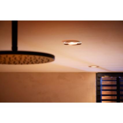 Philips - LOT 3x LED RGBW Spot encastrable salle de bain à intensité variable Hue XAMENTO 1xGU10/4,2W/230V IP44 2000-6500K