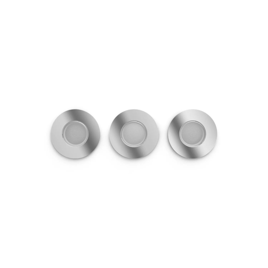 Philips - LOT 3x LED RGBW Spot encastrable salle de bain à intensité variable Hue XAMENTO 1xGU10/4,2W/230V IP44 2000-6500K