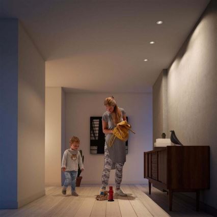 Philips - LOT 3x Luminaire encastrable à intensité variable SHELLBARK Warm Glow 1xLED/4,5W/230V 2200-2700K