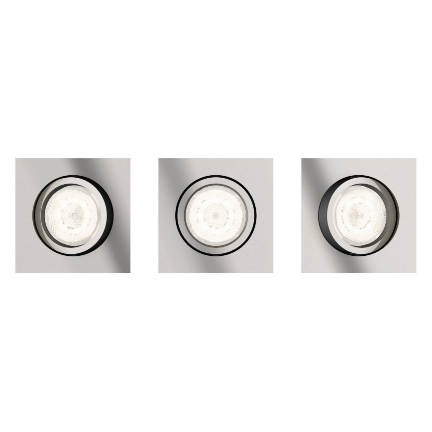 Philips 50393/17/P0 - LOT 3x Luminaire encastré LED à intensité variable  SHELLBARK Warm Glow 1xLED/4,5W/230V 2200-2700K