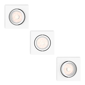 Philips - LOT 3x Spot encastrable 1xGU10/5,5W/230V