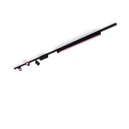 Philips - LOT 4xLED RGB Luminaire à intensité variable pour système de rail Hue PERIFO LED RGB/44,6W/230V 2000-6500K