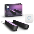 Philips - Lot de 2 lampes de table LED RGB dimmables Hue PLAY WACA LED/6W/230V 2000-6500K + Hue Bridge