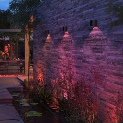 Philips - Lot de 2 appliques murales d'extérieur dimmables LED RGBW Hue RESONATE LED/8W/230V 2000-6500K IP44