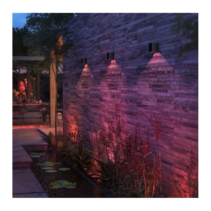 Philips - Lot de 2 appliques murales d'extérieur dimmables LED RGBW Hue RESONATE LED/8W/230V 2000-6500K IP44