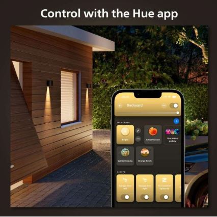 Philips - Lot de 2 appliques murales d'extérieur dimmables LED RGBW Hue RESONATE LED/8W/230V 2000-6500K IP44