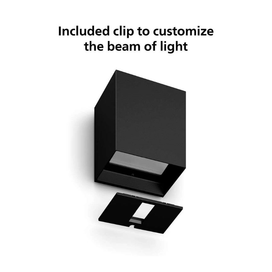 Philips - Lot de 2 appliques murales d'extérieur dimmables LED RGBW Hue RESONATE LED/8W/230V 2000-6500K IP44