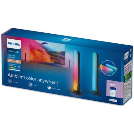 Philips - Pack de 2 luminaires LED RGBIC dimmables SMART GRADIENT LED/8W/230V 2700-6500K Wi‑Fi