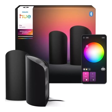 Philips - Lot de 2 projecteurs LED RGBW dimmables Hue PLAY LED/20W/230V 2000–6500K noirs