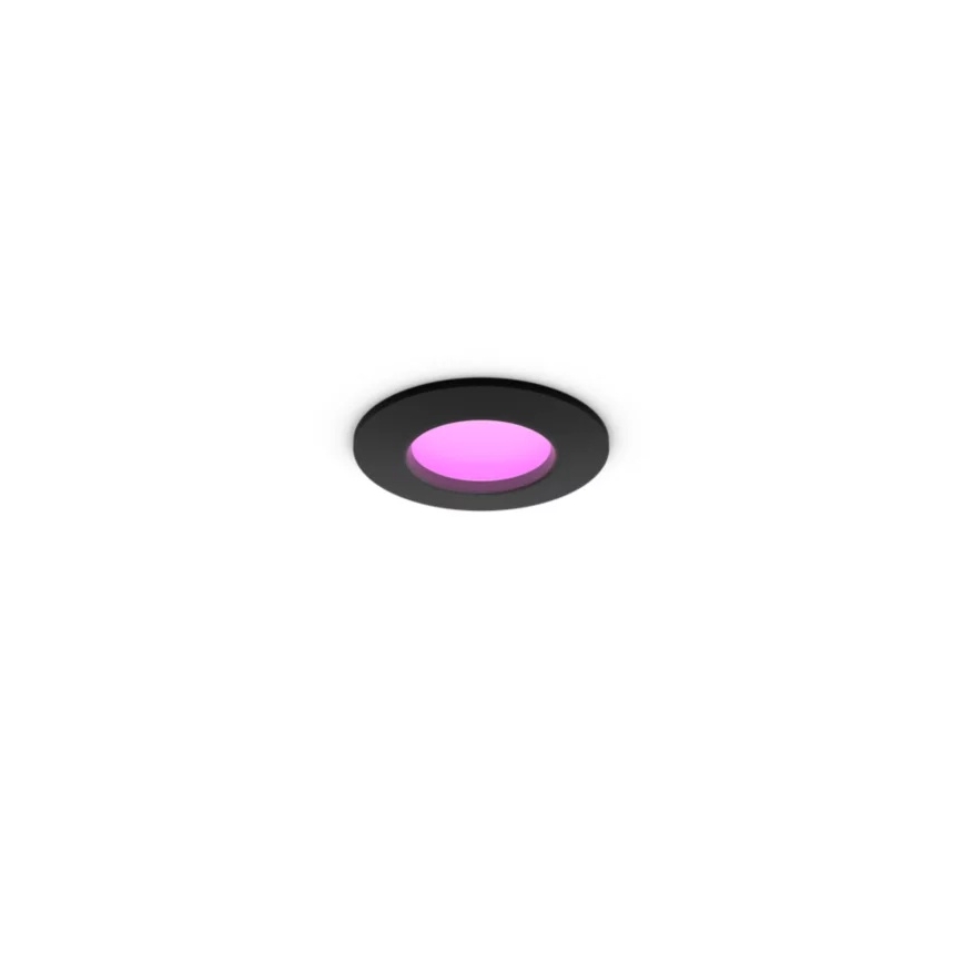 Philips - Lot de 2 spots encastrés LED RGBW dimmables pour salle de bains Hue SLIM LED/8,3W/230V 2000-6500K noir IP44