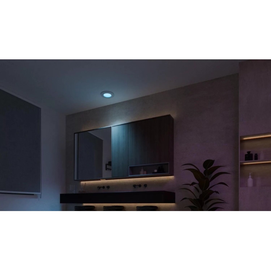 Philips - Lot de 2 spots encastrés LED RGBW dimmables pour salle de bains Hue SLIM LED/8,3W/230V 2000-6500K blanc IP44