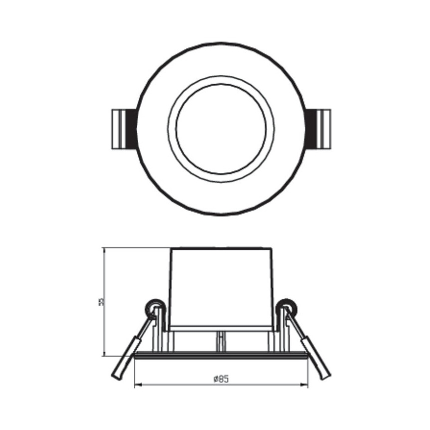 Philips - Lot de 3 luminaires LED dimmables pour salle de bains DIVE LED/5,5W/230V IP65