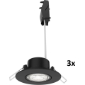 Philips - Lot de 3 spots encastrables LED dimmables CILANTRO LED/5W/230V 4000K noir