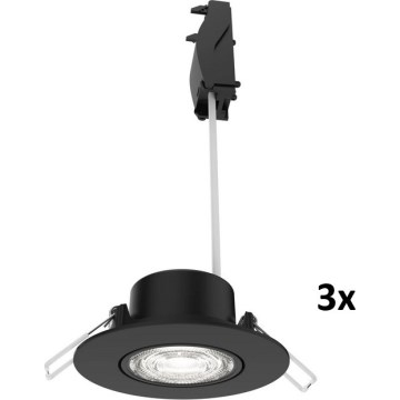 Philips - Lot de 3 spots encastrables LED dimmables CILANTRO LED/5W/230V 4000K noir