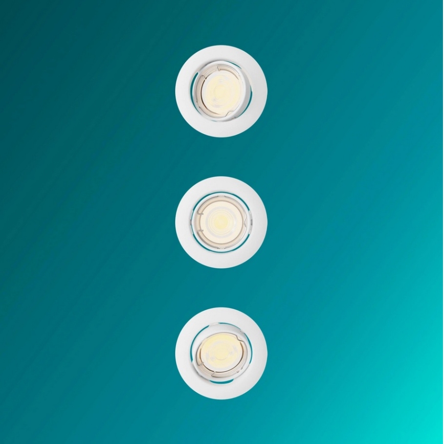 Philips - LOT DE 3 spots encastrés PERIDOT 1xGU10/7W/230V blancs
