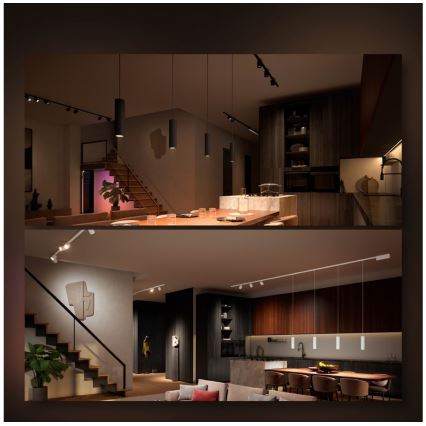 Philips - Lot de 3 suspensions LED RGB dimmables sur câble pour le système sur rail Hue PERIFO LED RGB/15,6W/230V 2000-6500K