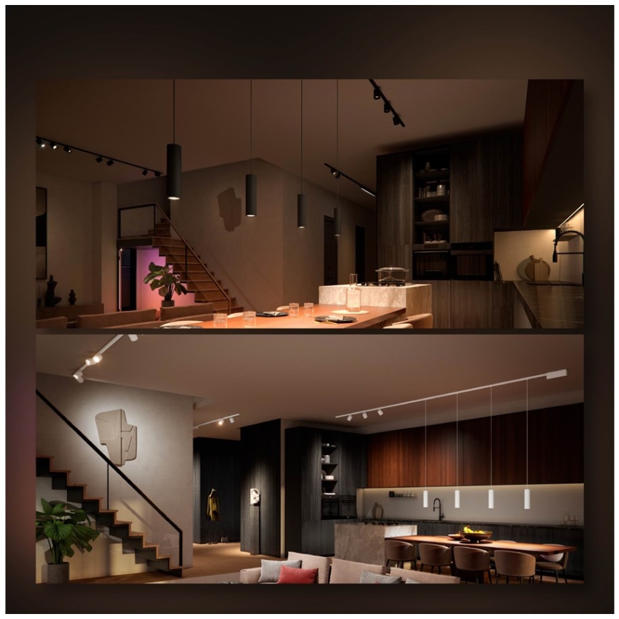 Philips - Lot de 3 suspensions LED RGB dimmables sur câble pour le système sur rail Hue PERIFO LED RGB/15,6W/230V 2000-6500K