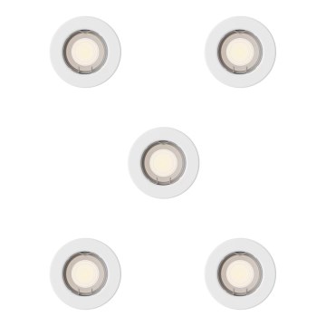 Philips - Lot de 5 spots encastrables PERIDOT 1xGU10/7W/230V blancs