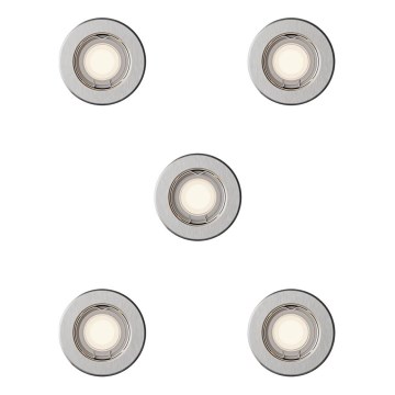 Philips - Lot de 5 spots encastrés PERIDOT 1xGU10/7W/230V argentés