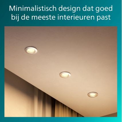 Philips - Lot de 5 spots encastrés PERIDOT 1xGU10/7W/230V argentés