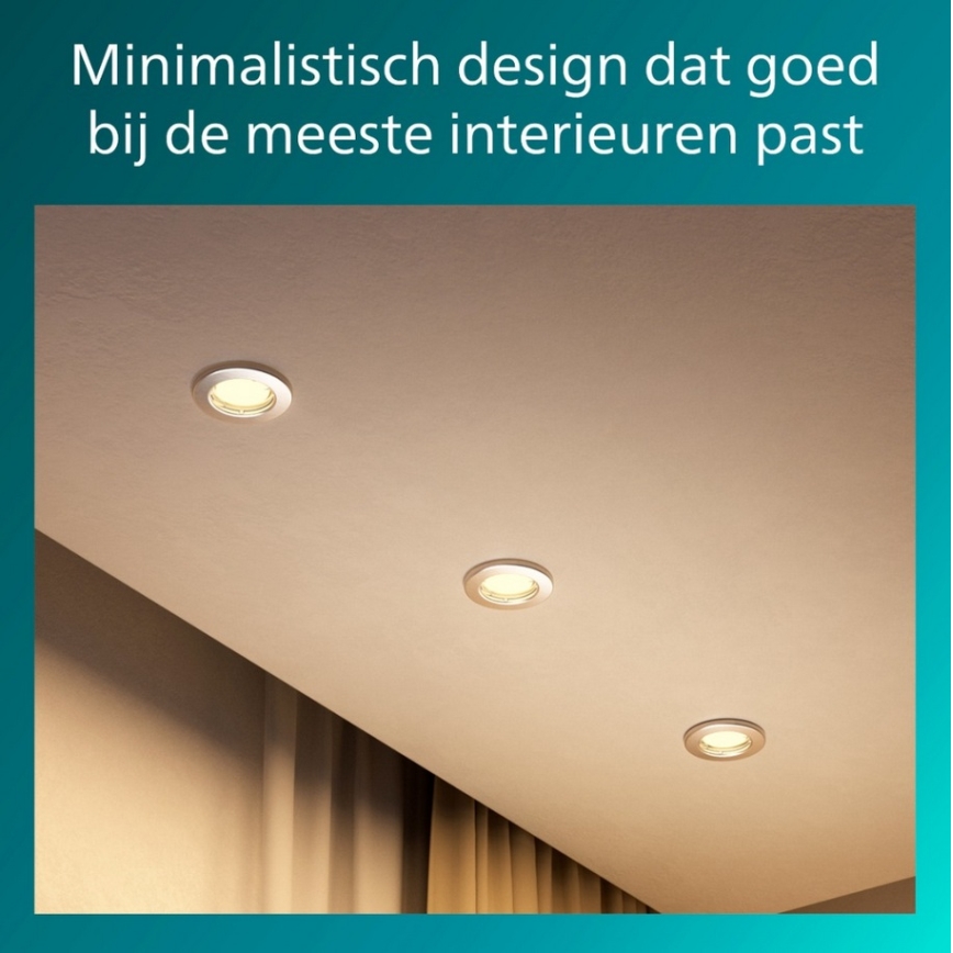 Philips - Lot de 5 spots encastrés PERIDOT 1xGU10/7W/230V argentés