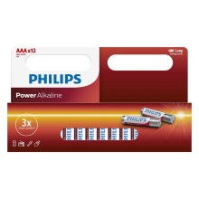 Philips LR03P12W/10 - 12 pc Pile alcaline AAA POWER ALKALINE 1,5V