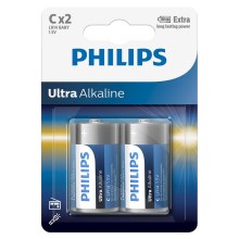 Philips LR14E2B/10 - 2 pc Pile alcaline C ULTRA ALKALINE 1,5V 7500mAh