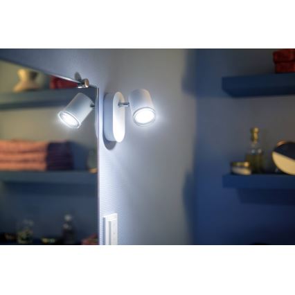 Philips - Luminaire à intensité variable LED salle de bain Hue ADORE 1xGU10/5W/230V IP44 + télécommande