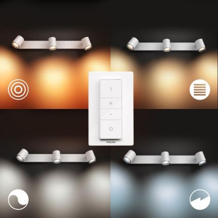 Philips - Luminaire à intensité variable LED salle de bain Hue ADORE 3xGU10/5W/230V IP44 + télécommande