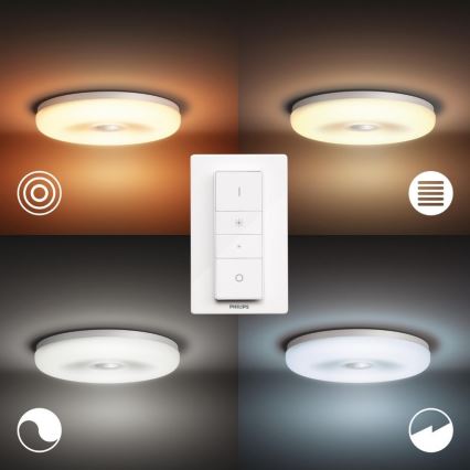 Philips - Luminaire à intensité variable LED salle de bain Hue STRUANA LED/27W/230V IP44 + télécommande