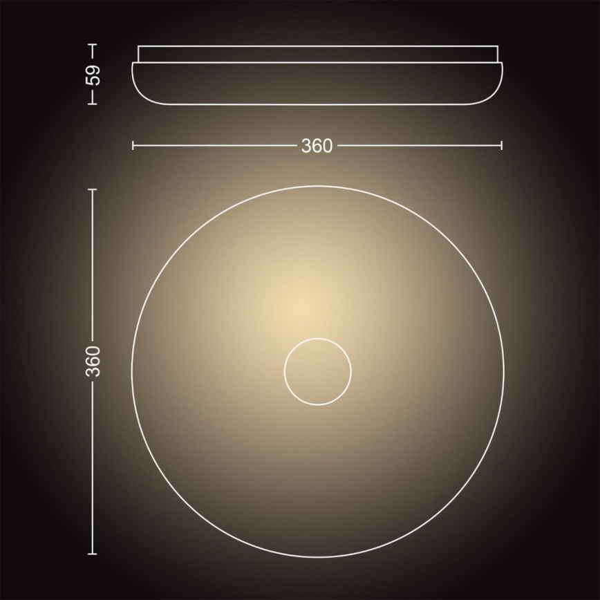 Philips - Luminaire à intensité variable LED salle de bain Hue STRUANA LED/27W/230V IP44 + télécommande