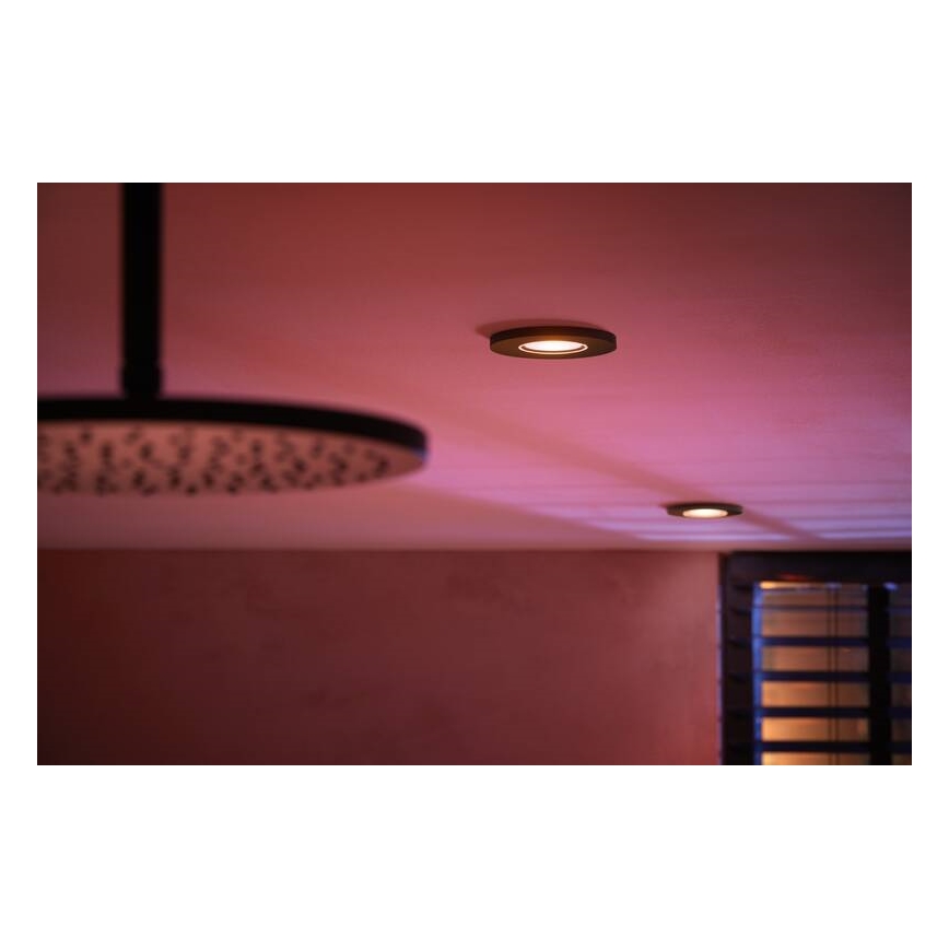 Philips - Luminaire encastré de salle bain LED RVBW  à intensité variable Hue XAMENTO GU10/5,7W/230V IP44 2200-6500K