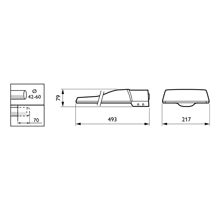 Philips - Luminaire de voirie LED CORELINE MALAGA LED/37W/230V 3000K IP65