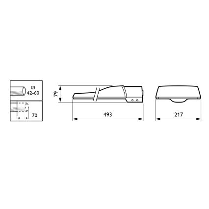 Philips - Luminaire de voirie LED CORELINE MALAGA LED/37W/230V 4000K IP65