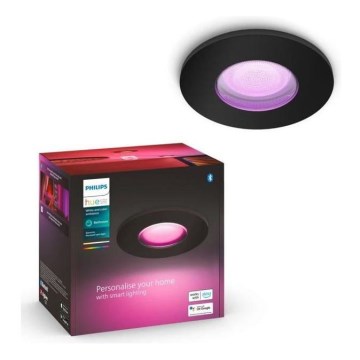 Spot à encastrer connecté Zigbee bluetooth Fueva, D12 blanc/couleurs, rond  acier