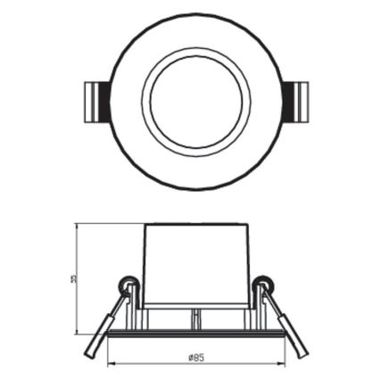 Philips - Luminaire encastré LED à intensité variable LED/5,5W/230V