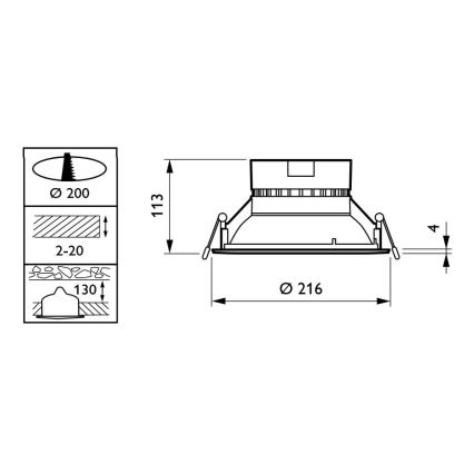 Philips - Luminaire encastré LED CORELINE LED/22W/230V 3000K