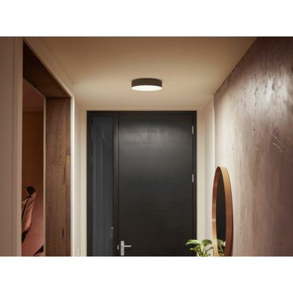 Philips - Plafonnier à intensité variable LED Hue LED/9,6W/230V 2200-6500K d. 261 mm noir + télécommande