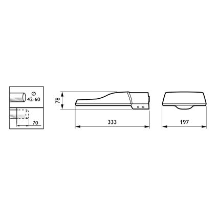 Philips - Luminaire LED de voirie CORELINE MALAGA LED/25W/230V 4000K IP65