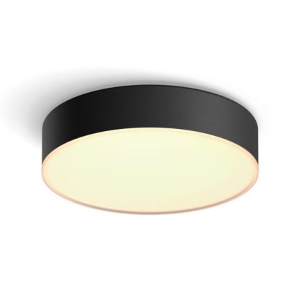 Philips - Plafonnier LED dimmable Hue 9,6 W / 230 V, 2200–6500 K, Ø 261 mm, noir + télécommande
