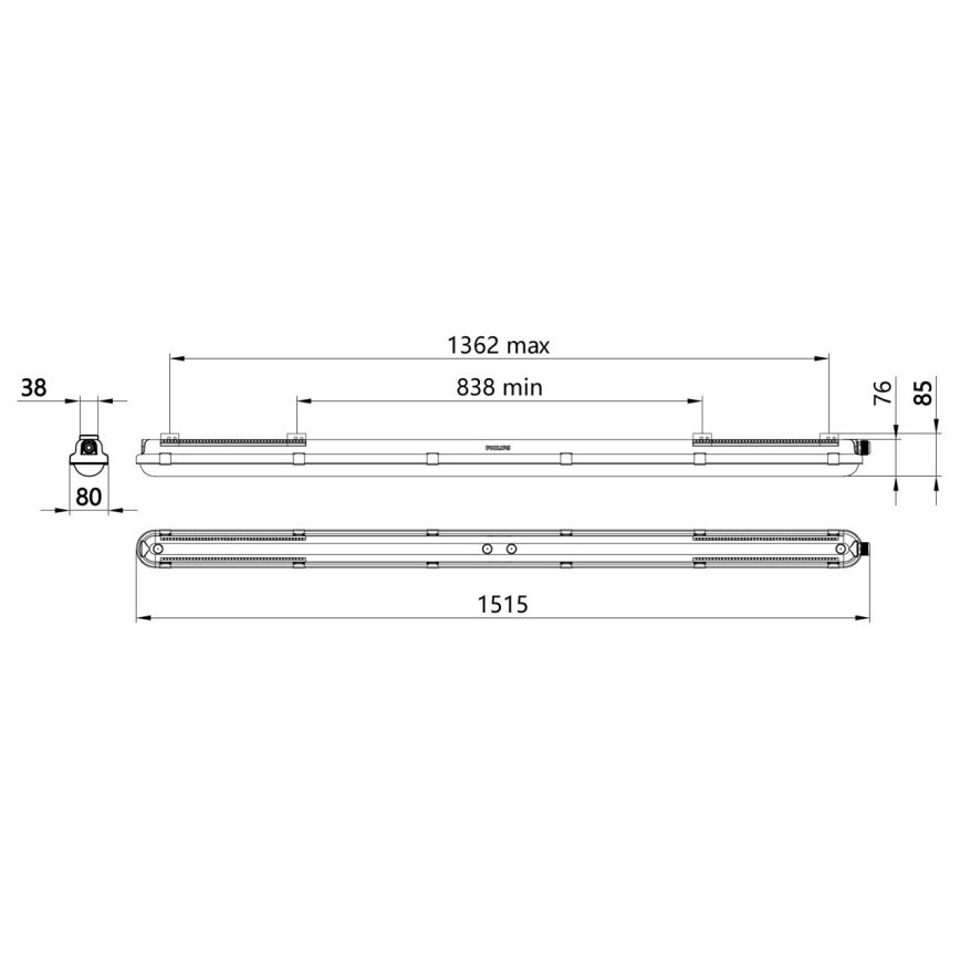 Philips - Luminaire LED linéaire technique CORELINE LED/37,5W/230V 150 cm IP66