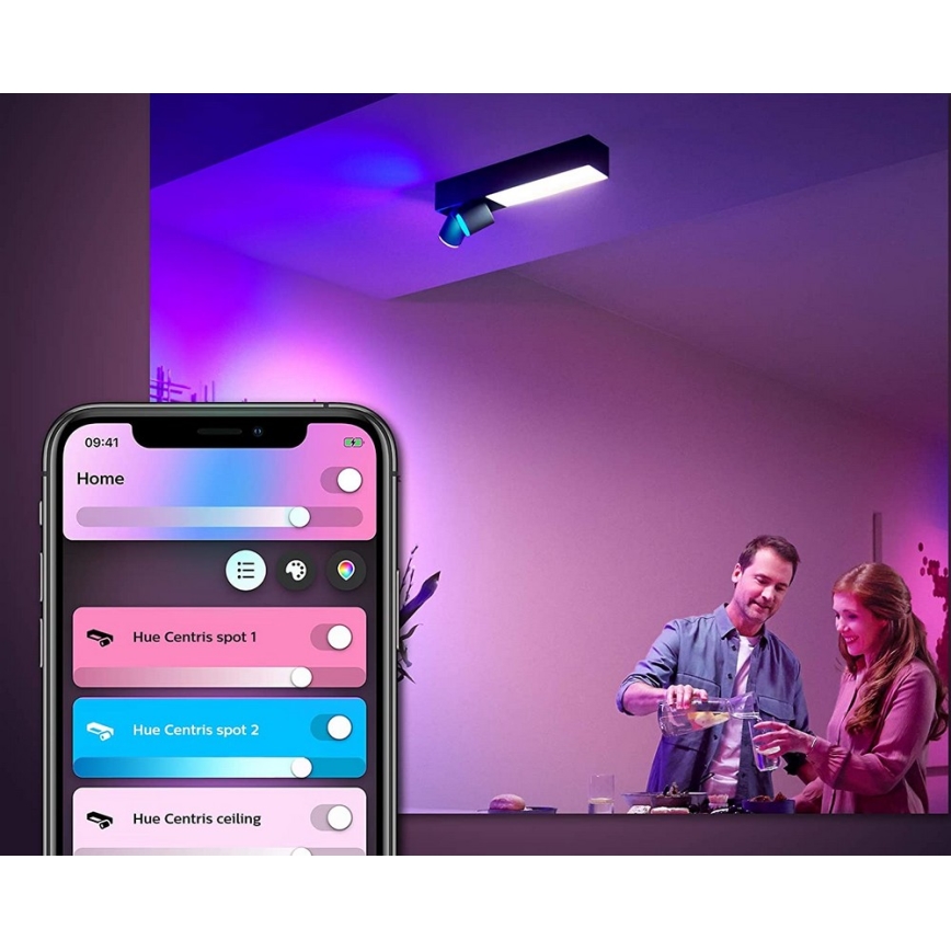 Philips - Spot RGBW  à intensité variable Hue CENTRIS LED/11W/230V + 2xGU10/5,7W
