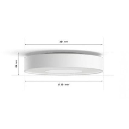 Philips - Luminaire salle de bain à intensité variable LED RGB Hue XAMENTO LED/33,5W/230V IP44 d. 381 mm 2000-6500K