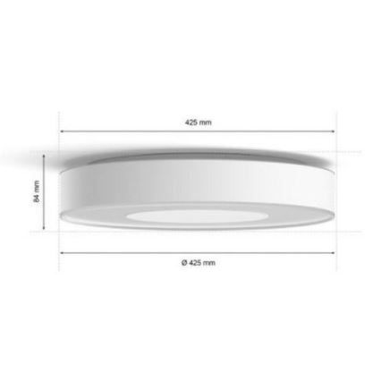 Philips - Luminaire salle de bain à intensité variable LED RGB Hue XAMENTO LED/52,5W/230V IP44 d. 425